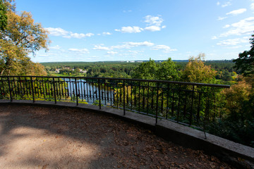 Fototapeta premium beautiful view from a terrace in park