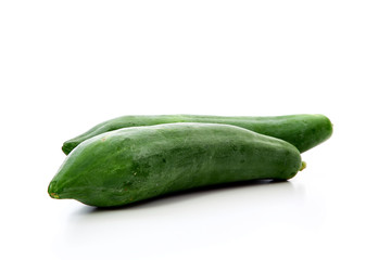 green papaya isolated on white background
