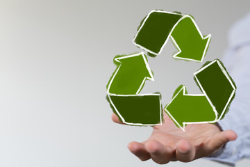 Minimal nature concept.Think Green.Ecology Concept. Environmentally friendly planet.