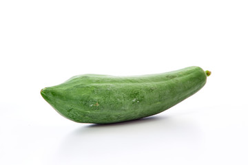 green papaya isolated on white background