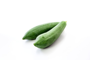 green papaya isolated on white background