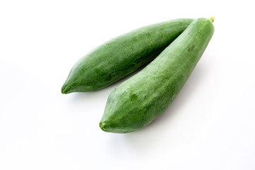 green papaya isolated on white background