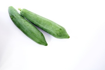 green papaya isolated on white background