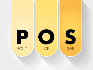 POS - Point of Sale acronym, business concept background