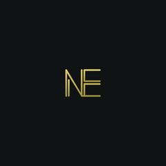 Creative modern elegant trendy unique artistic NE NE N E initial based letter icon logo