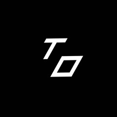 TO logo monogram with up to down style modern design template