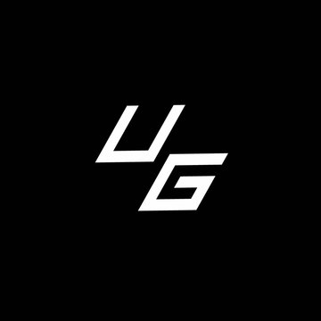 UG logo monogram with up to down style modern design template