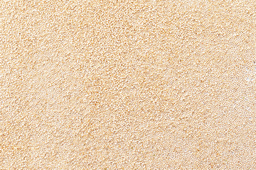 White Quinoa in bulk on a white background.
