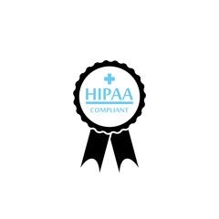 HIPAA Compliance Icon Graphic with Medical Symbol Isolated On White Background