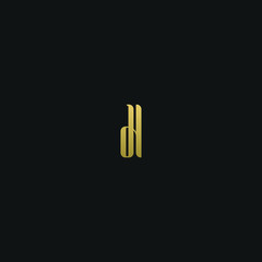 Creative modern elegant trendy unique artistic LD DL D L initial based letter icon logo