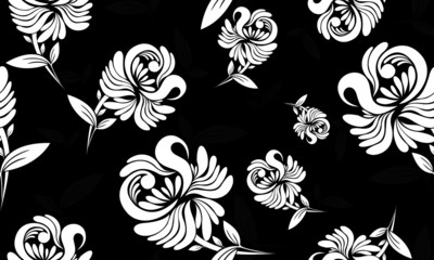 Seamless pattern with Chrysanthemums,japanese floral pattern 