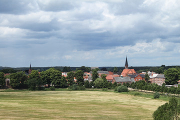 Naklejka premium Blick auf Dömitz an der Elbe