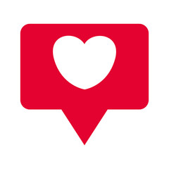 Vector illustration of heart icon. Love symbol. Heart banner. Isolated in white background.