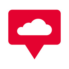 Vector illustration of cloud icon. Cloud store symbol. Isolated in white background.