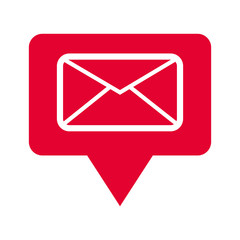 Vector illustration of mail icon. New e-mail symbol. Isolated in white background.