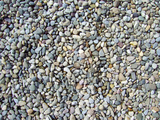 Structure of pebbles washed by the sea