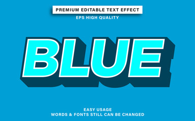 blue text effect