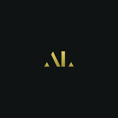 Creative modern elegant trendy unique artistic AL LA L A initial based letter icon logo