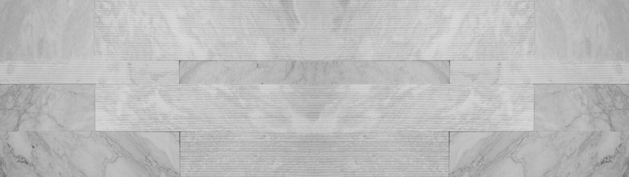 Gray concrete cement stone marbled boards tiles texture background banner long