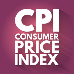 CPI - Consumer Price Index acronym, business concept background
