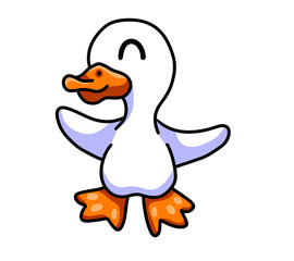 Happy Stylized Little Duck