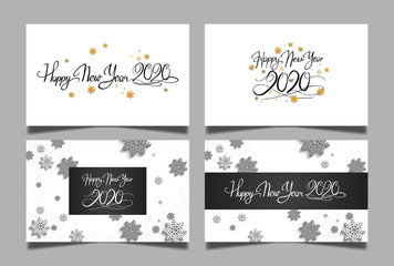 2020 Happy New Year vector design set. design illustration can be use for poster, banner, background and celebration event