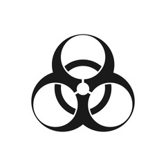 Emblem - Bio-hazard. Symmetric on a white background