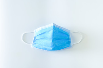 Doctor mask, medical mask and corona virus protection on a white background