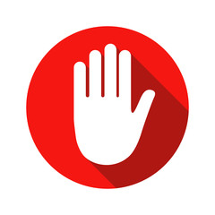 Stop coronavirus red sign. No covid-19 sign isolated. Vector icon. Coronavirus Control. Fighting coronavirus.