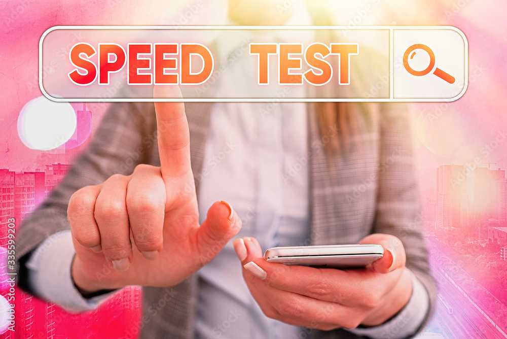 Poster handwriting text writing speed test. conceptual photo psychological test for the maximum speed of pe