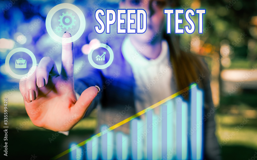 Poster handwriting text writing speed test. conceptual photo psychological test for the maximum speed of pe