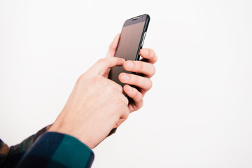 A man with a smartphone