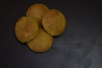 Homemade whole wheat  Buns with space to add text