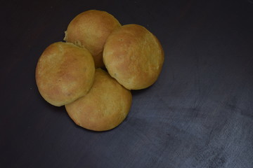 Homemade whole wheat  Buns with space to add text