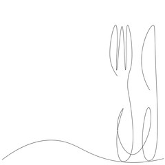 Fork and knife. Restaurant design, vector illustration