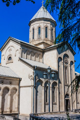 The Kashveti Church of St. George in central Tbilisi, located across from the Parliament building on Rustaveli Avenue.