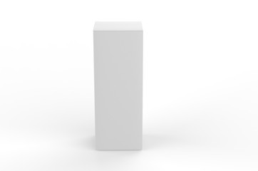 Blank paper box for branding. 3d render illustration.