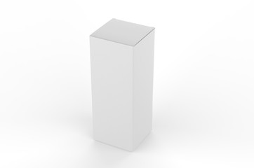 Blank paper box for branding. 3d render illustration.