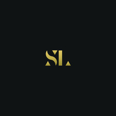 Creative modern elegant trendy unique artistic SL LS L S initial based letter icon logo