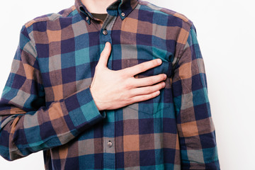 A man with a heart attack