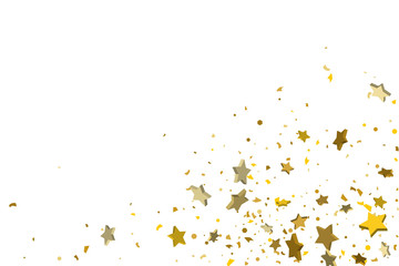 Gold volumetric star-confetti