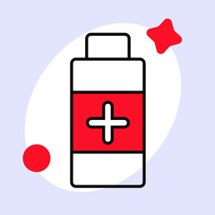 Obraz premium medical pill jar icon. Health concept vectors