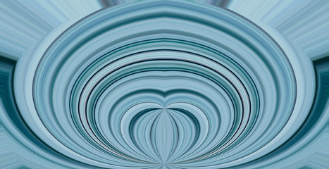 Abstract symmetric blue pattern. Wavy lines