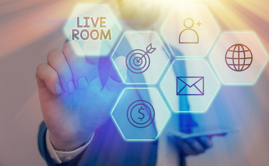 Word writing text Live Room. Business photo showcasing the room in a house or apartment that is...