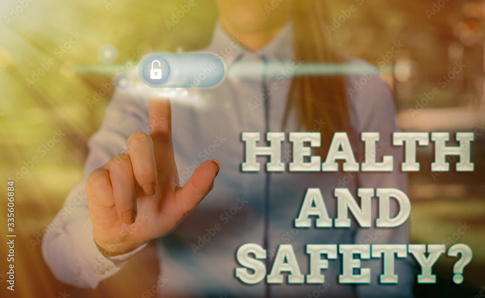 Poster conceptual hand writing showing health and safety. concept meaning procedures intended to prevent ac