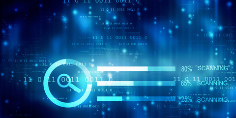 search button 2d illustration