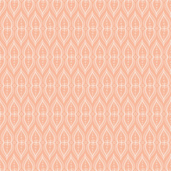 Coral and white fun whimsical geometric seamless repeat vector pattern background. Great for paper products and stationery such as invitations, notebooks and party items. Would be great for gift and