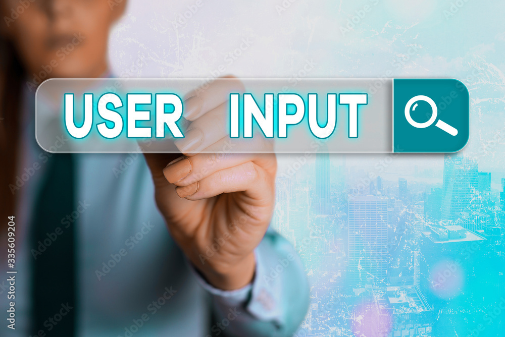 Aufkleber word writing text user input. business photo showcasing any information or data that is sent to a co