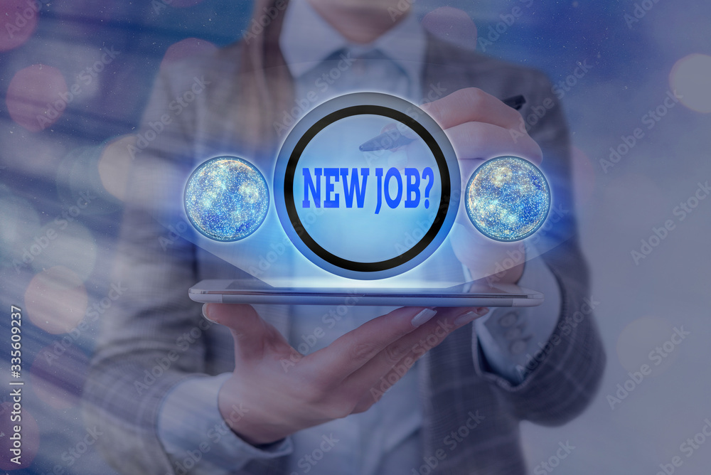 Poster text sign showing new job question. business photo text asking if a demonstrating got regular work t