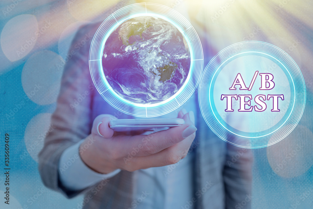 Poster conceptual hand writing showing a or b test. concept meaning test to determine consumers prefer abil